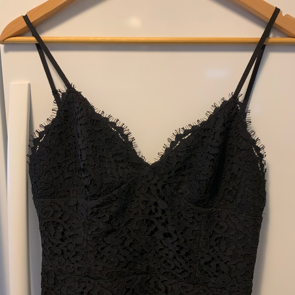 MILLY Asymmetrical Lace Cocktail Dress